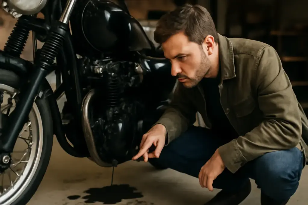 Come individuare perdite d’olio sulle moto usate: i controlli visivi che evitano danni maggiori